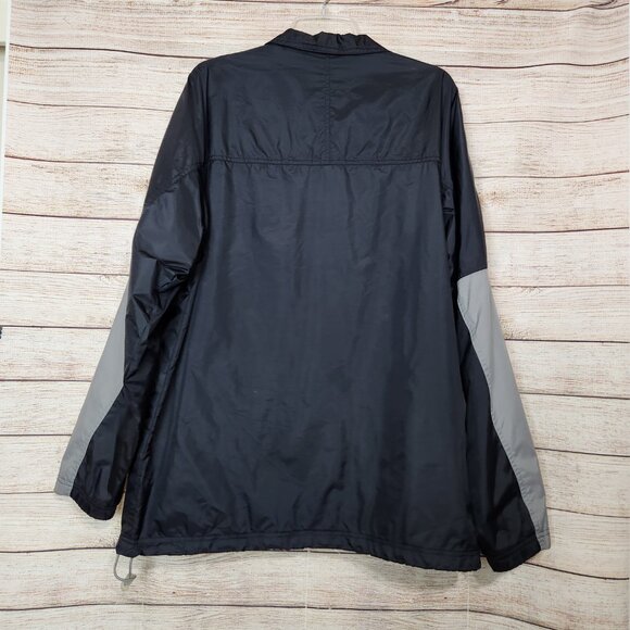 NIKE Windbreaker Jacket RN56323 Black Gray Zipper Men's Size Large Zip Pockets - Picture 13 of 16